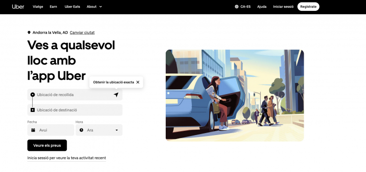 Uber arriba a Andorra.